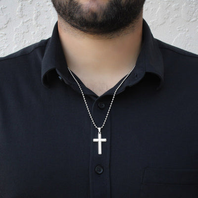 Cross Necklace Ball Chain 1