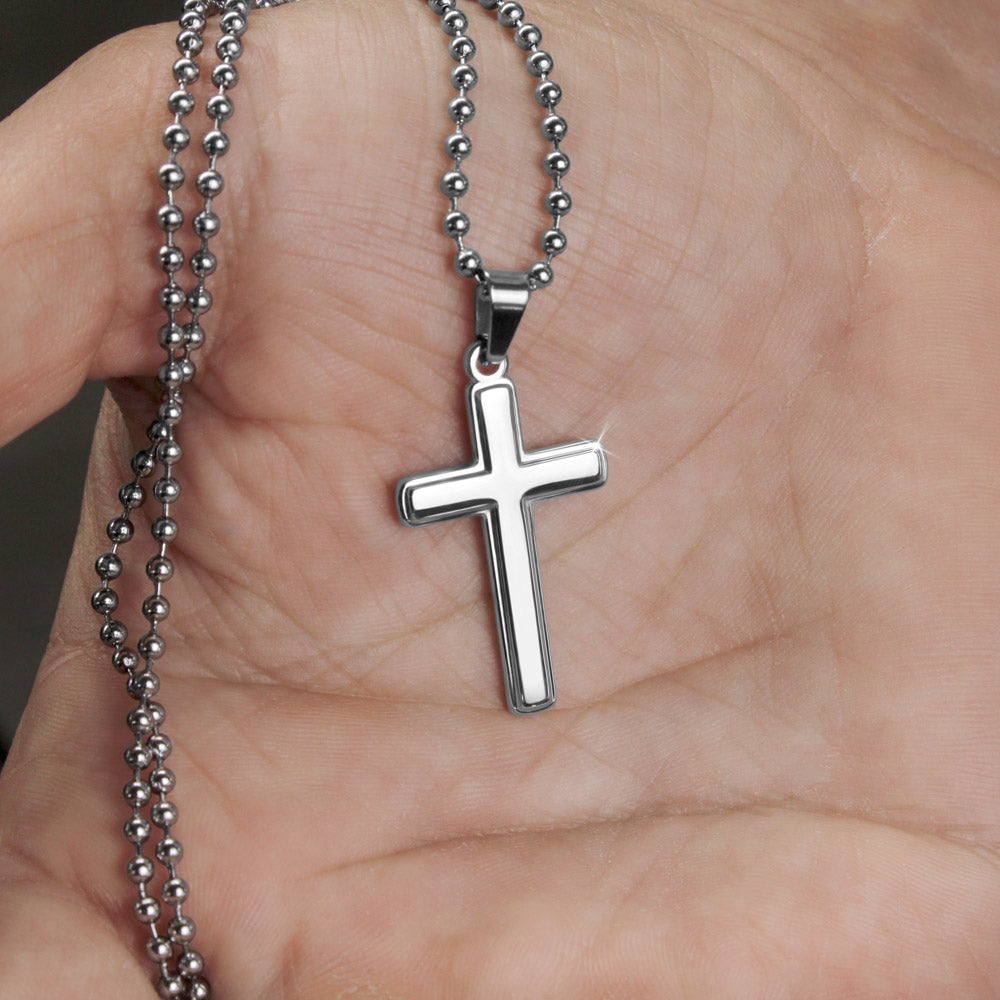 Cross Necklace Ball Chain 1
